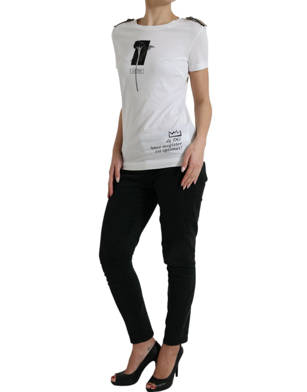 Elegant Monochrome Crew Neck T-Shirt