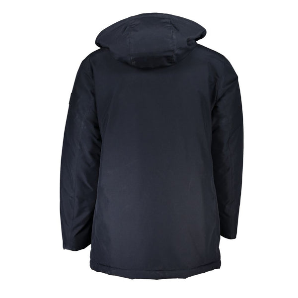 Blue Polyamide Men Jacket