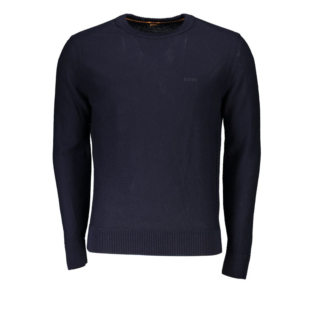 Blue Wool Men Sweater