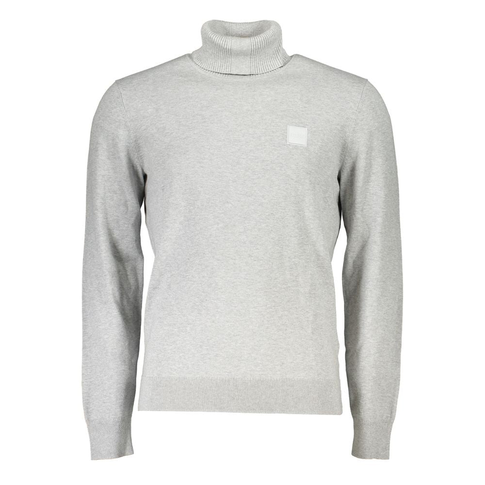 Maglione da uomo in cotone grigio