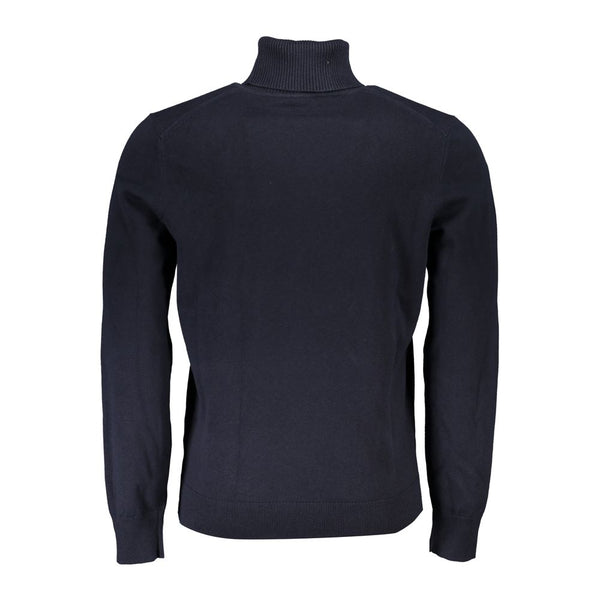 Blue Cotton Men Sweater