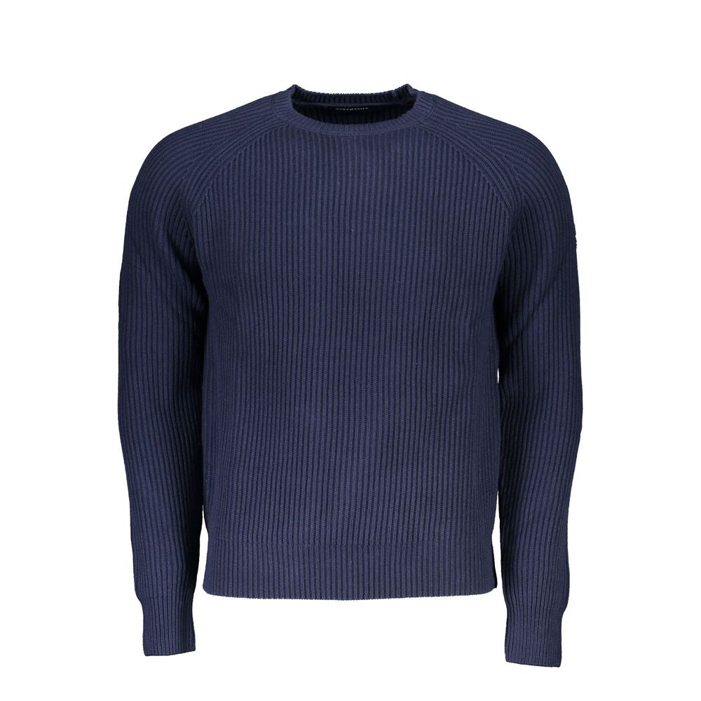 Maglione da uomo in cotone blu