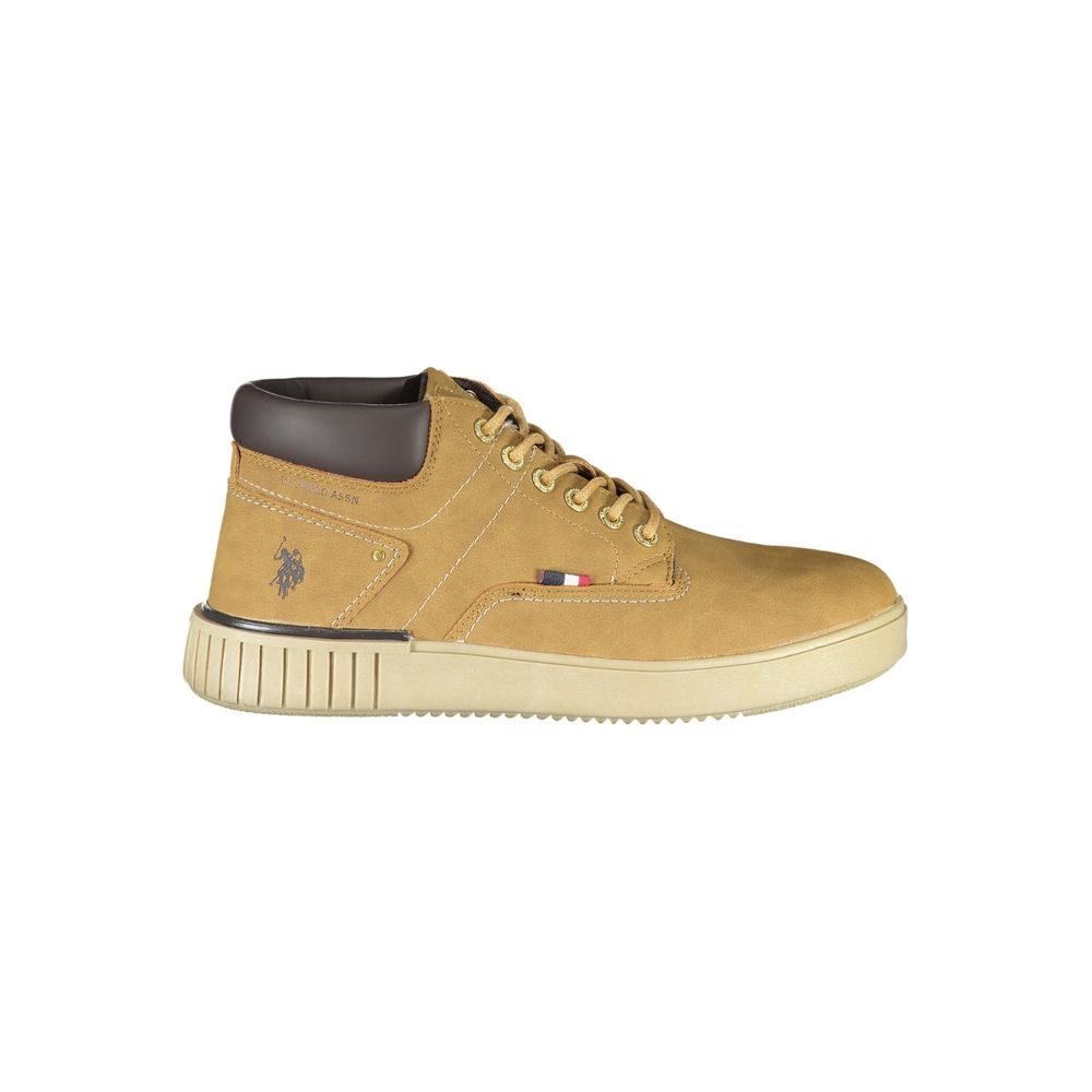 Sneaker uomo in poliestere marrone