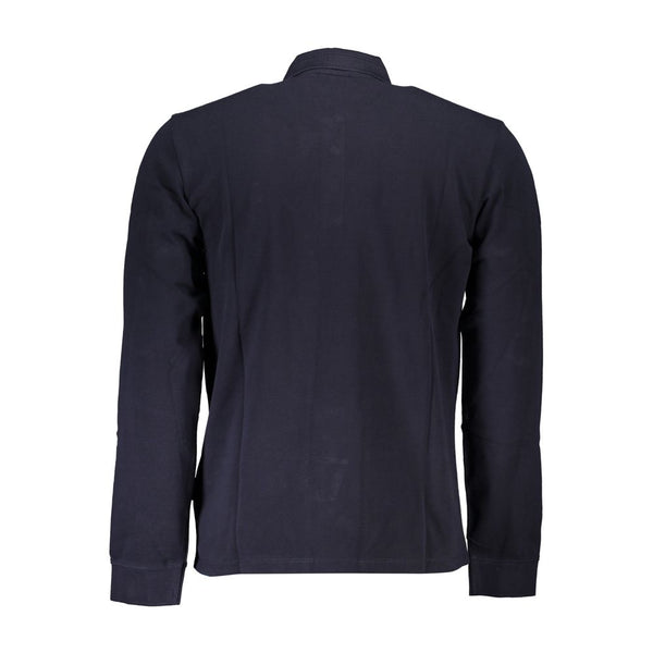 Elegant Long-Sleeved Blue Polo for Men