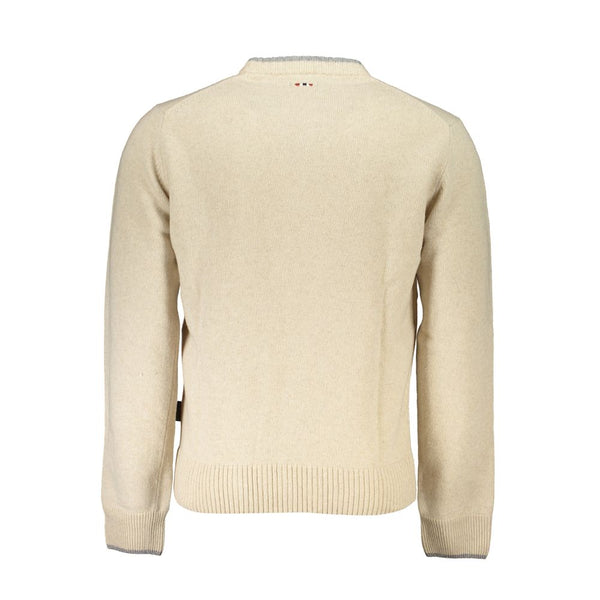 Maglione da uomo in tessuto beige