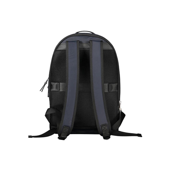 Blue Polyester Men Backpack