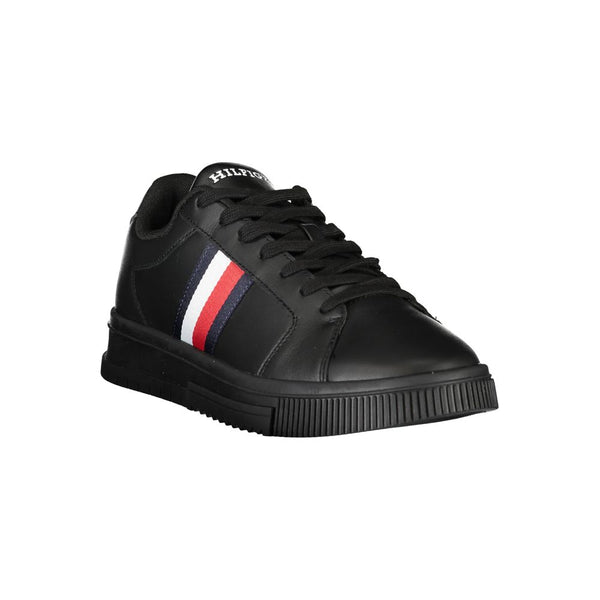 Black Leather Men Sneaker