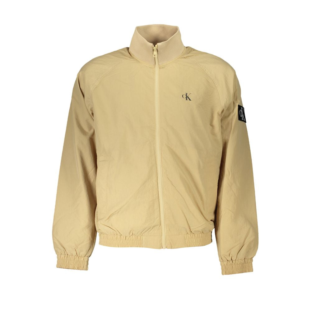 Beige Long Sleeved Sports Jacket