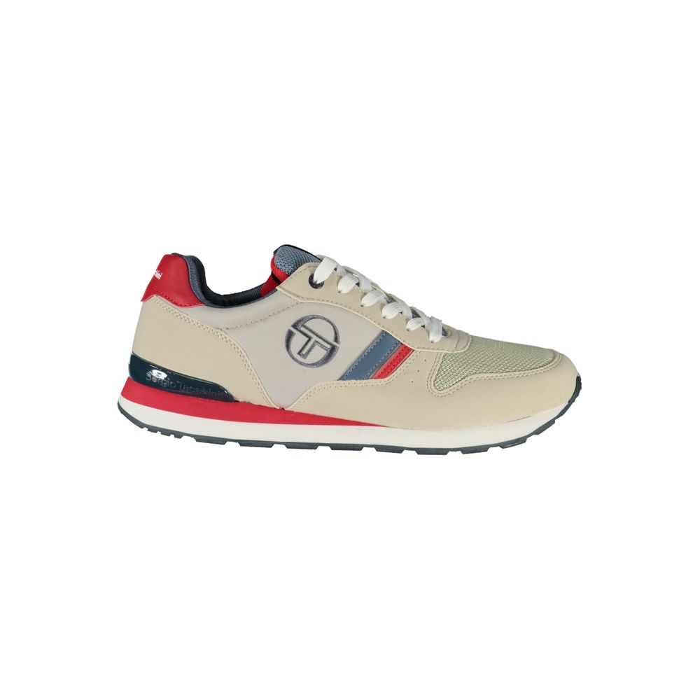 Sneakers sportive ricamate grigie con lacci