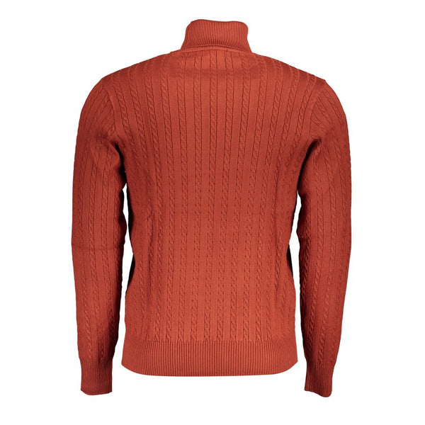 Elegante maglione dolcevita da uomo in bronzo