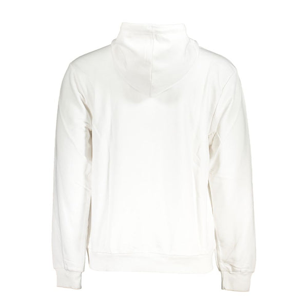 Maglione chic con cappuccio in misto cotone bianco