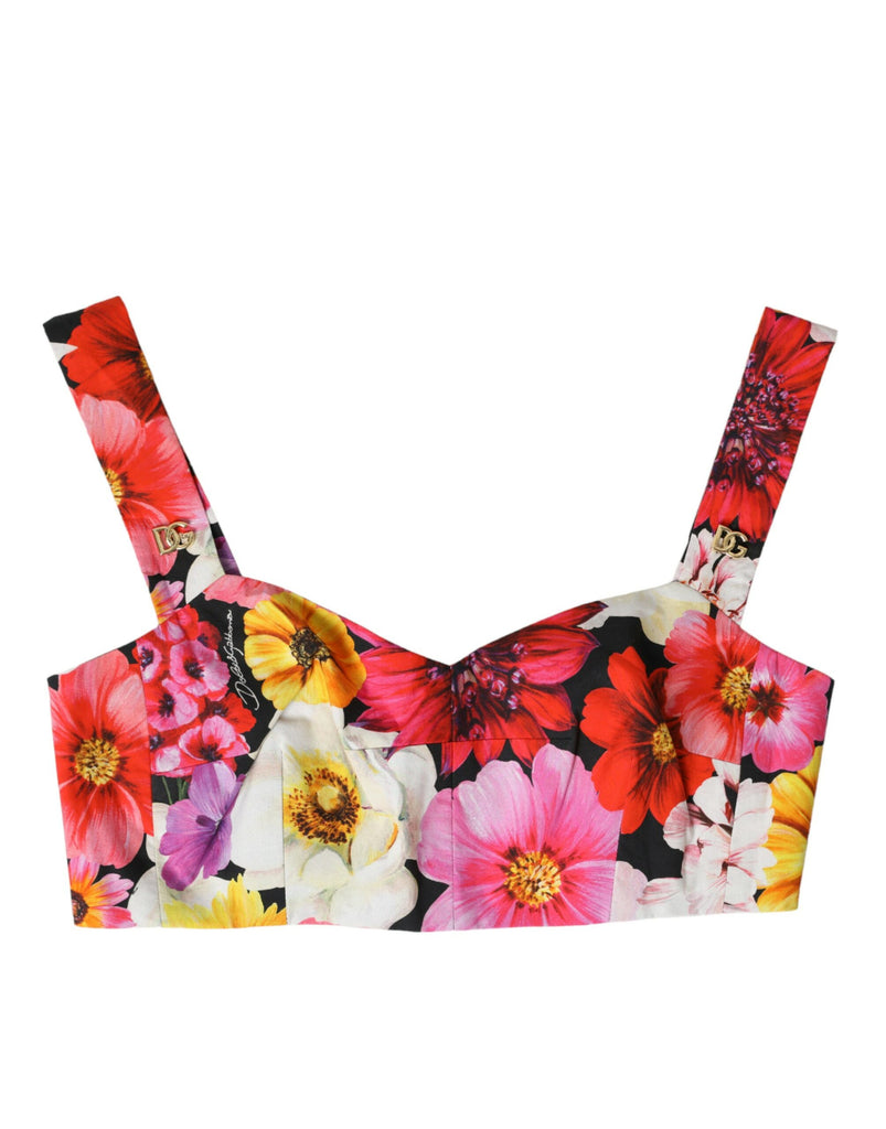 Exquisite Floral Bustier Crop Top