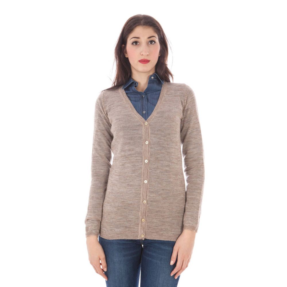 Maglione di lana beige