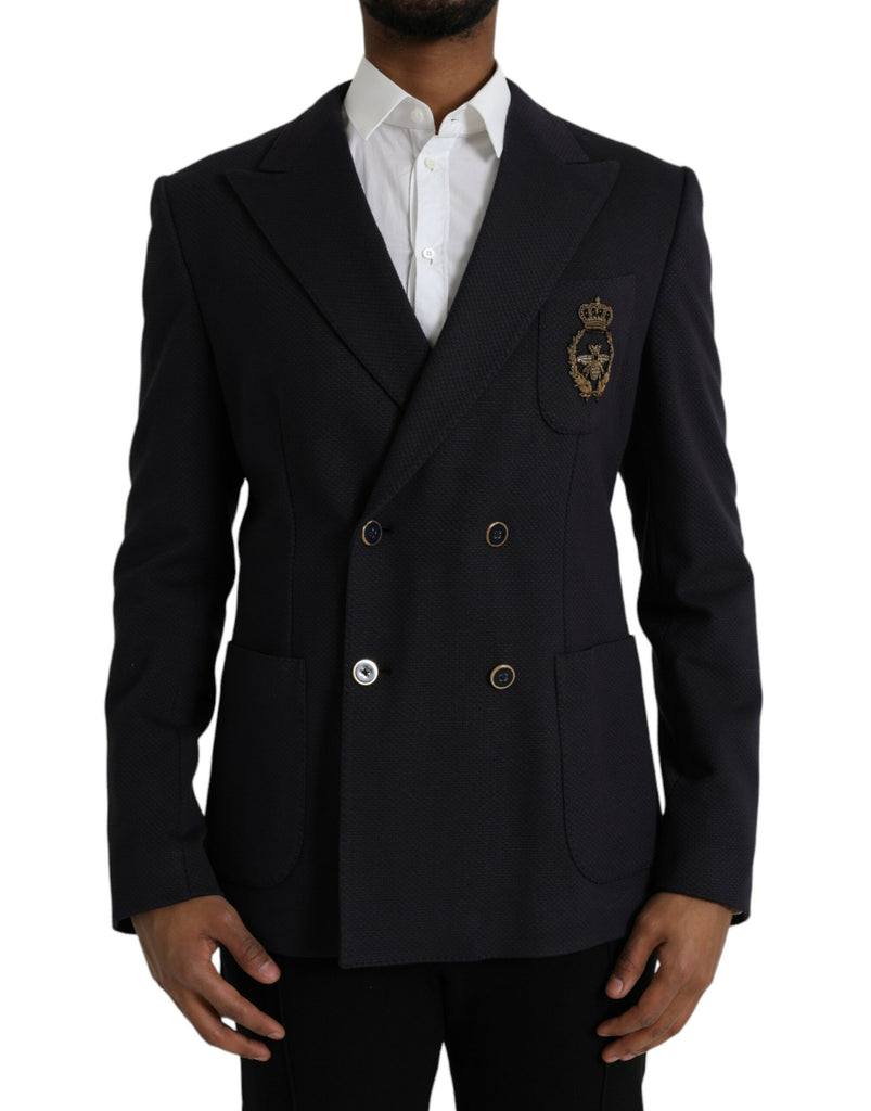 Blazer doppiopetto Crown Bee blu scuro