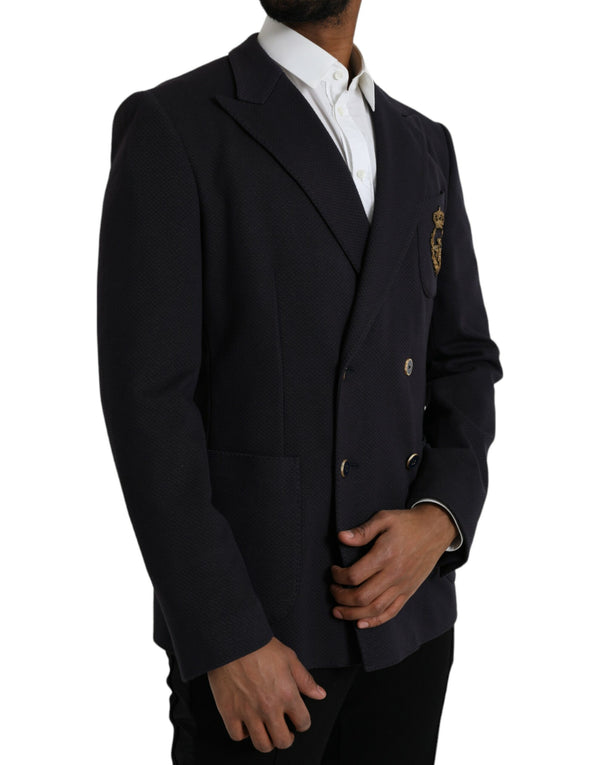 Blazer doppiopetto Crown Bee blu scuro