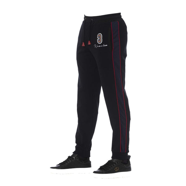 Black Cotton Men Sport Pant