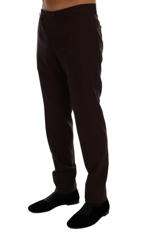 Elegant Slim Fit Formal Trousers in Purple