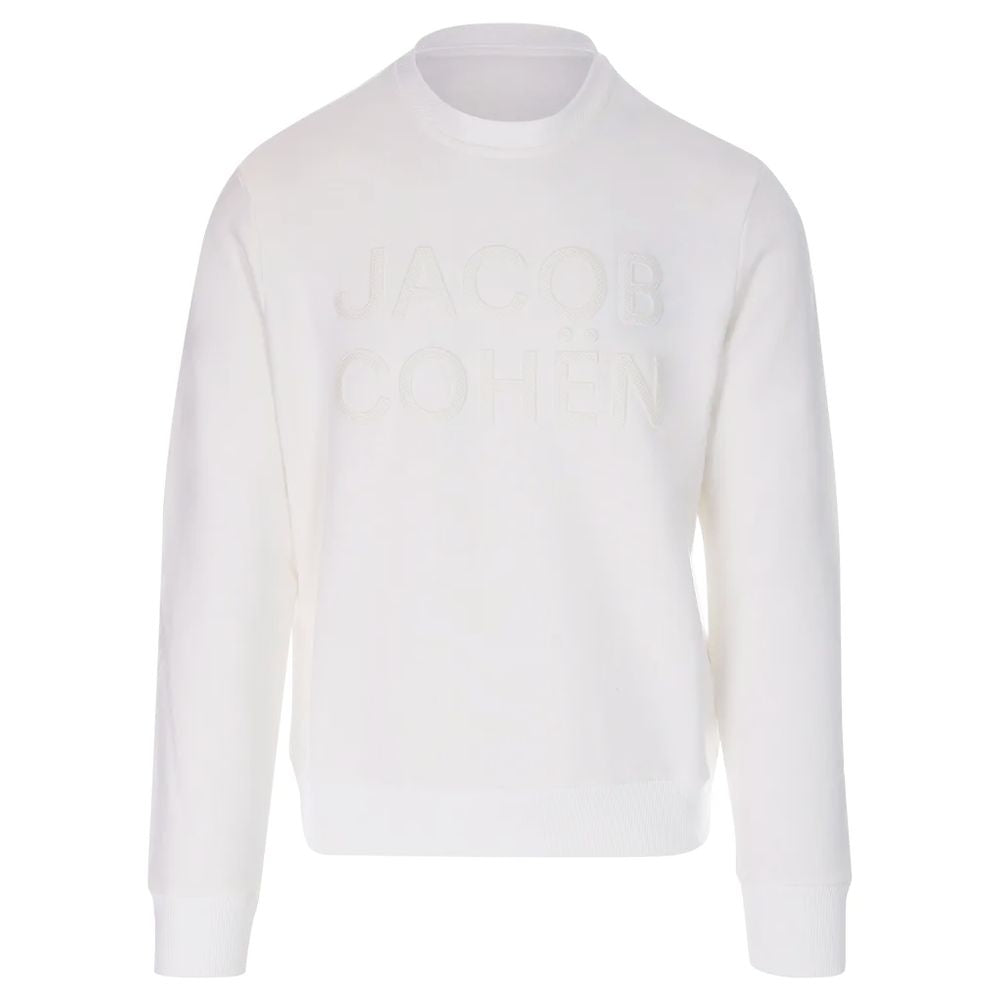 Maglione da uomo in cotone bianco