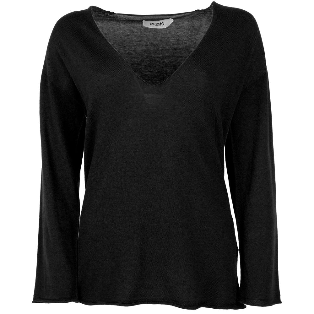 Maglione in cotone nero