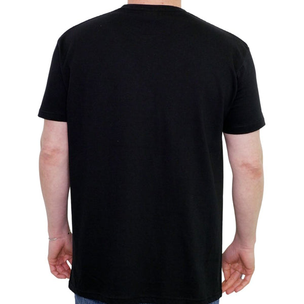 Embossed Logo Cotton Tee in Timeless Black