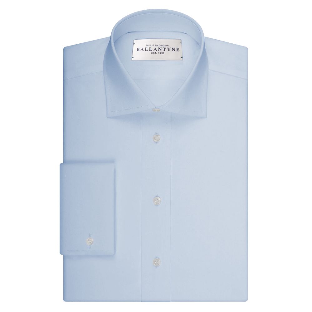 Camicia da uomo in cotone azzurro