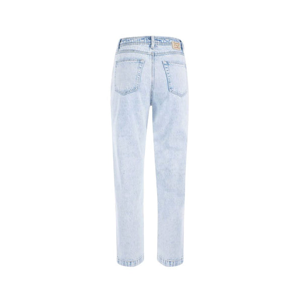 Light Blue Cotton Women Jeans