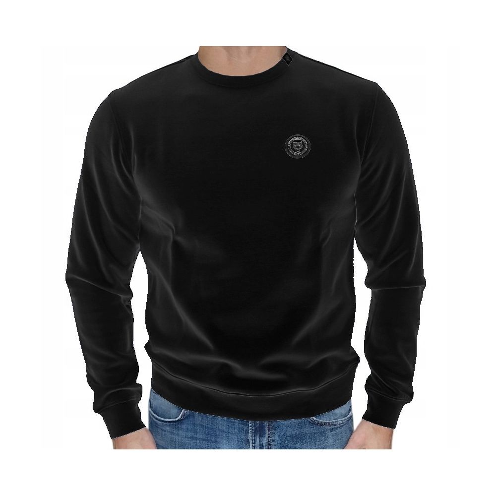 Black Cotton Men Sweater