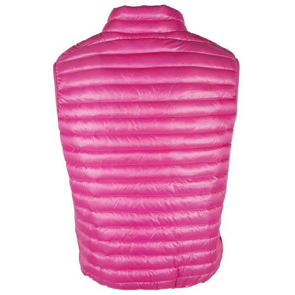 Chic Pink Nylon Down Vest for Her