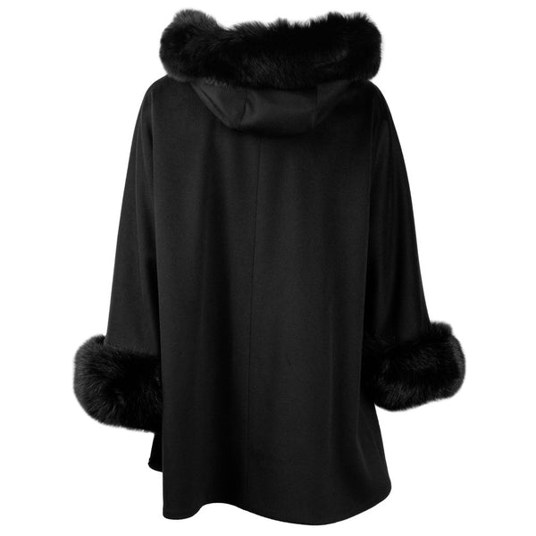 Cappotto donna in lana nera