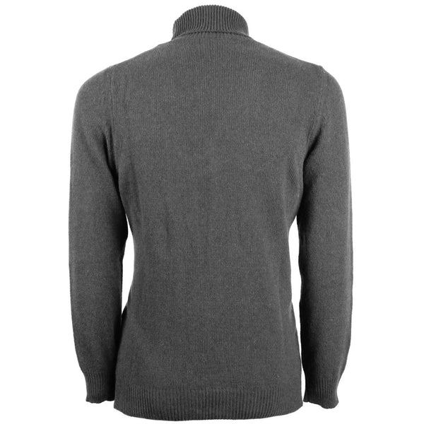 Gray Cashmere Men's Turtleneck Sweater