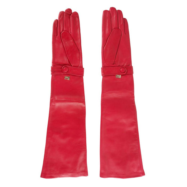 Red Lambskin Women Glove