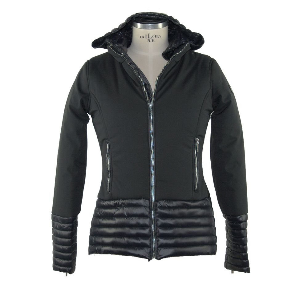 Chic Black Down Jacket Outerwear Piece