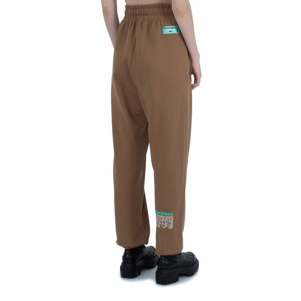 Brown Cotton Women's Trouser