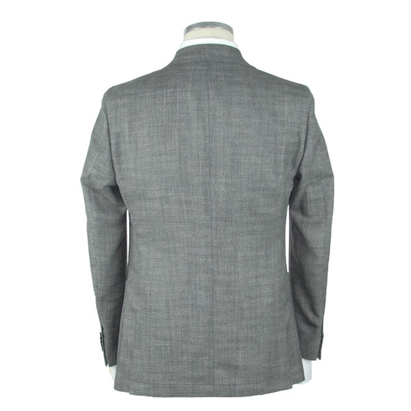 Blazer da uomo in lana grigia