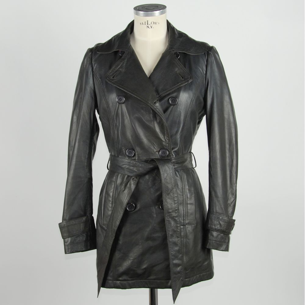 Brown Leather Women's Coat