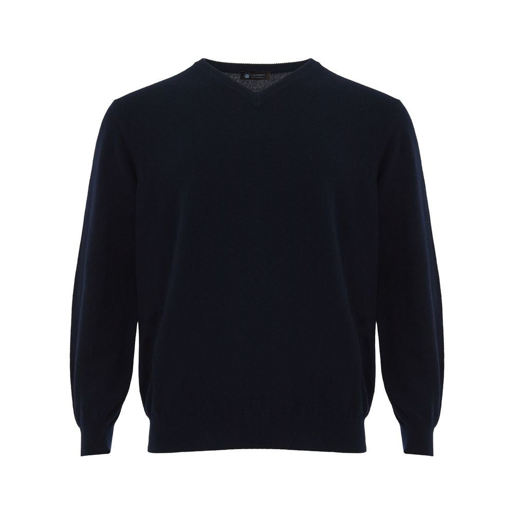 Maglione elegante da uomo in cashmere blu