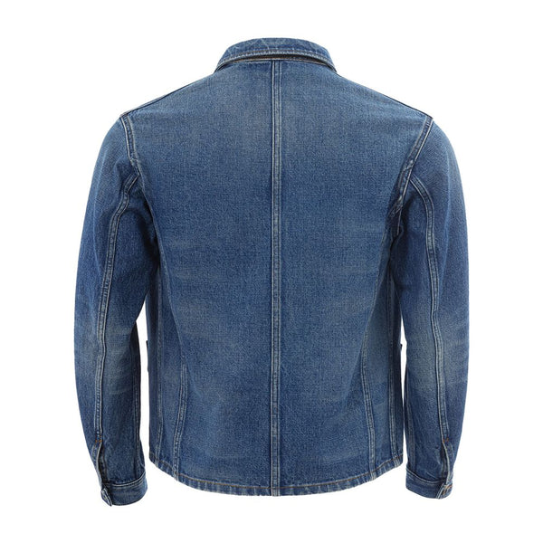 Elegant Multicolor Denim Jacket for Men