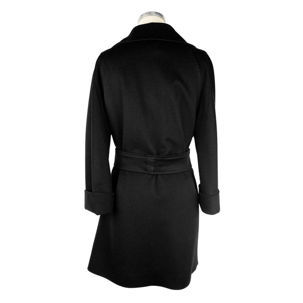 Cappotto donna in lana nera