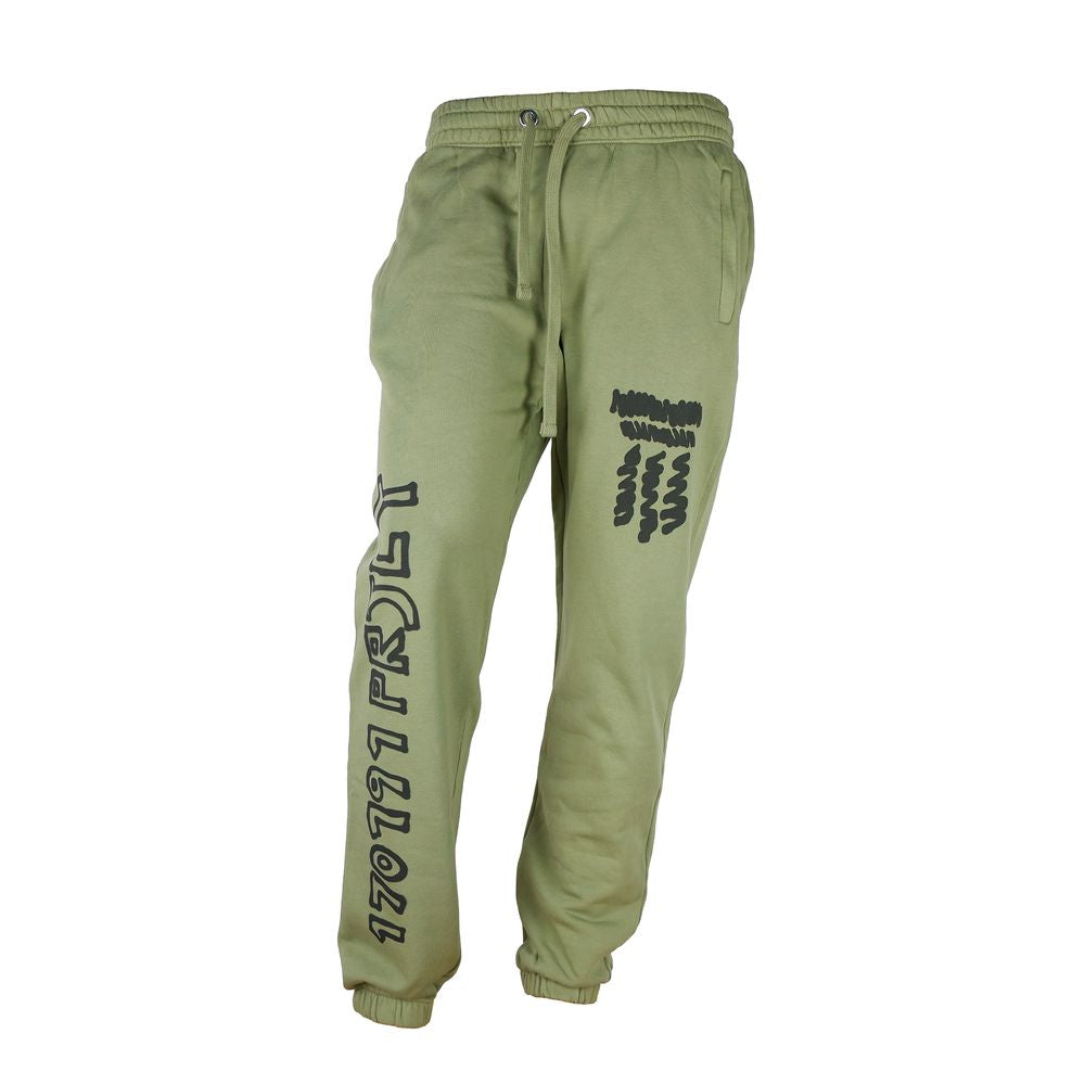 Green Cotton Men's Track Trouser