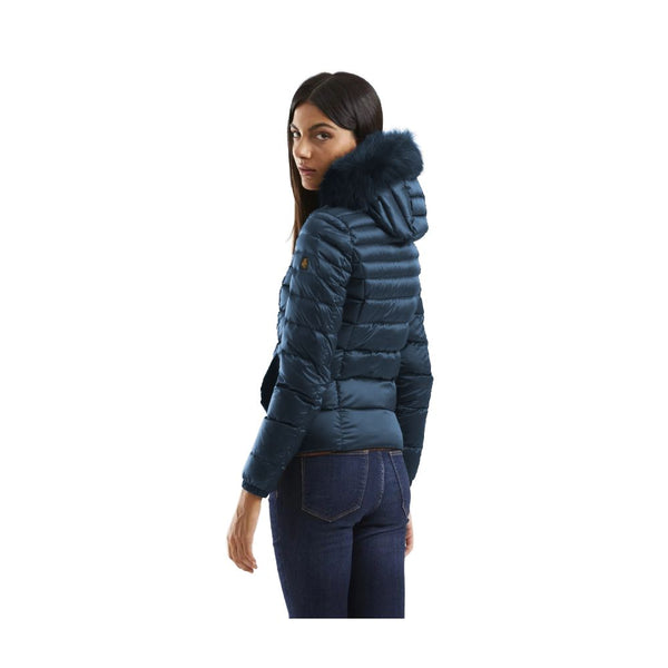 Blue Polyamide Women Jacket