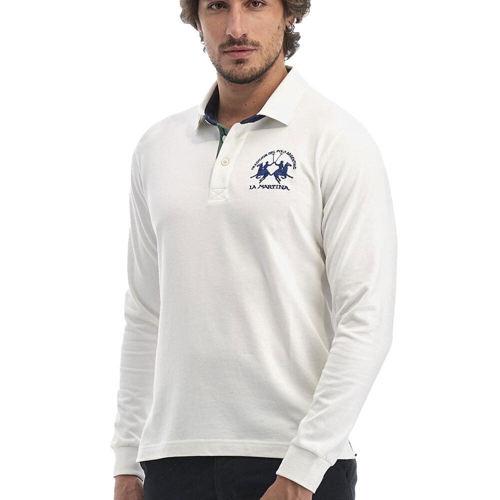 Polo in cotone bianco