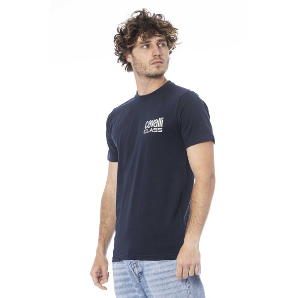 Maglietta da uomo in cotone blu