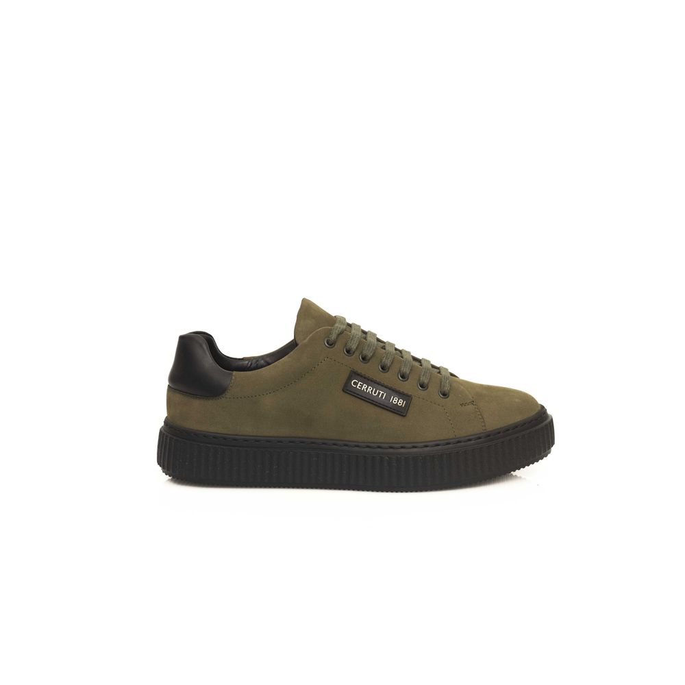 Sneaker uomo in pelle verde