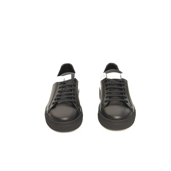 Sneaker uomo in pelle nera