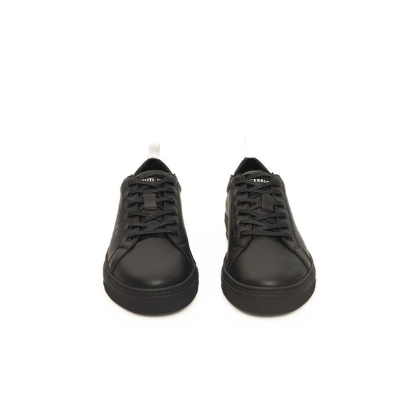 Sneaker uomo in pelle nera