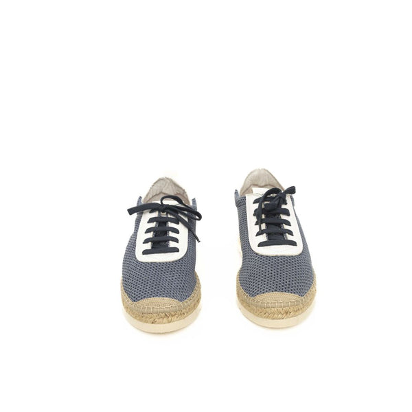 Sneaker uomo in pelle blu