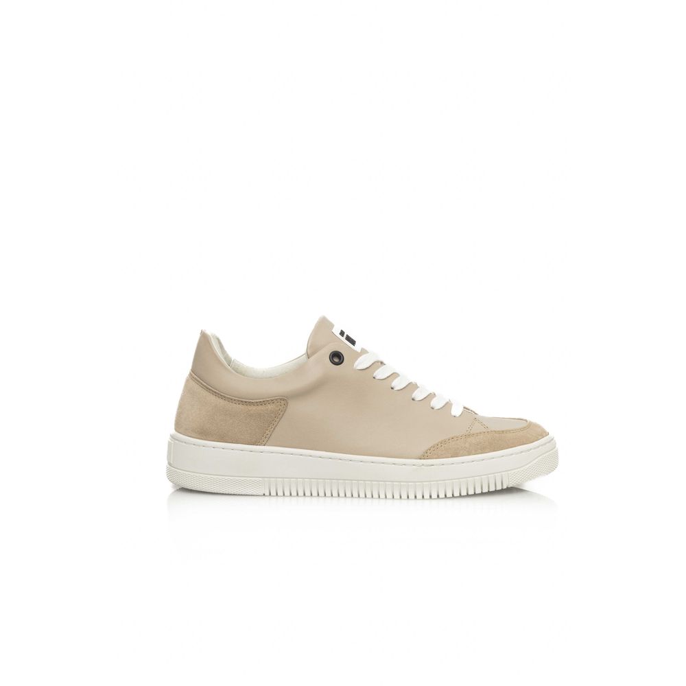 Sneaker donna in pelle beige