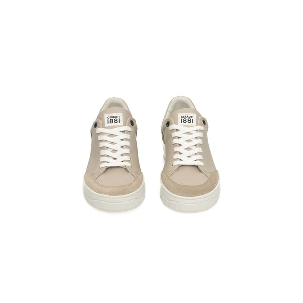 Sneaker donna in pelle beige