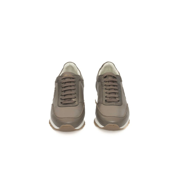 Sneaker donna in pelle beige