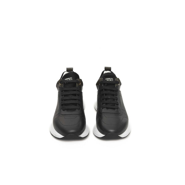 Sneaker donna in pelle nera